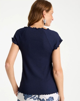 Textured Knit Lettuce Raglan Tee click to view larger image.