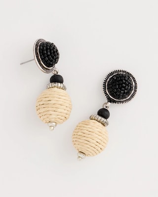 Neutral Wrapped Drop Earrings click to view larger image.
