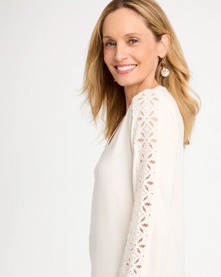 Jersey Knit Cutwork Top click to view larger image.