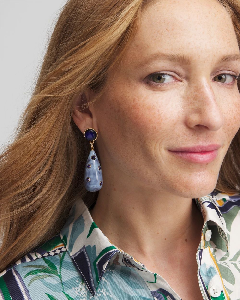 Blue Teardrop Earrings