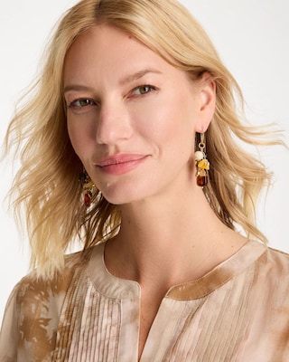 Cluster Beaded Drop Earrings click to view larger image.