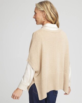 Short Sleeve Knit Poncho click to view larger image.