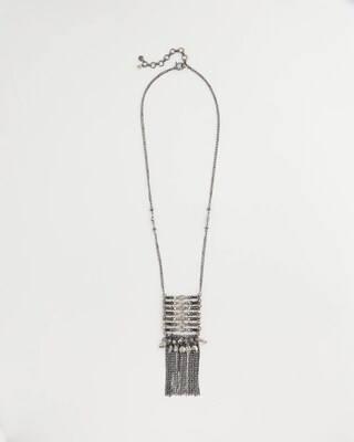 Long Beaded Pendant Necklace