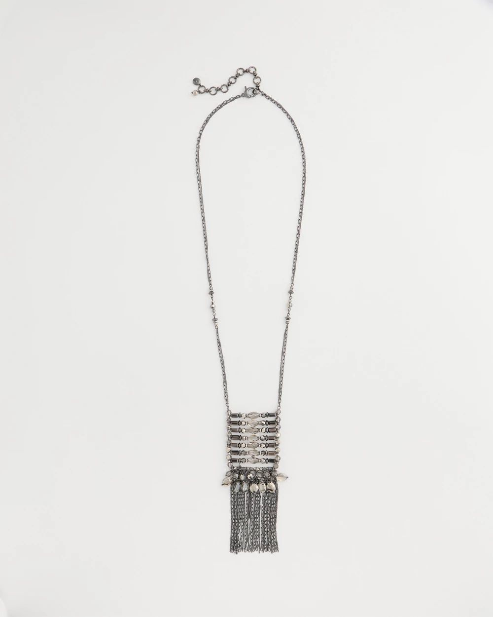 Long Beaded Pendant Necklace