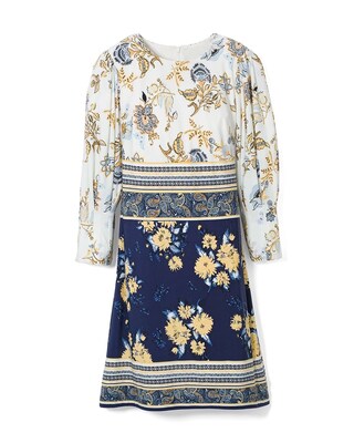 Vince Camuto Mixed-Print Shift Dress