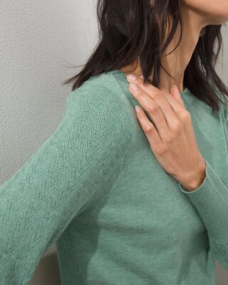 Stitch Sleeve Detail Pullover Sweater