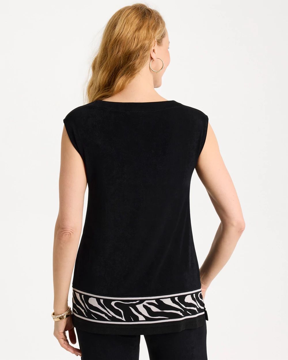 Travelers™ Abstract Zebra Trim Tunic click to view larger image.