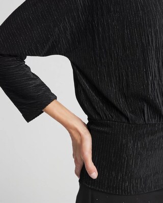 Crinkle Velvet Banded Hem Top click to view larger image.