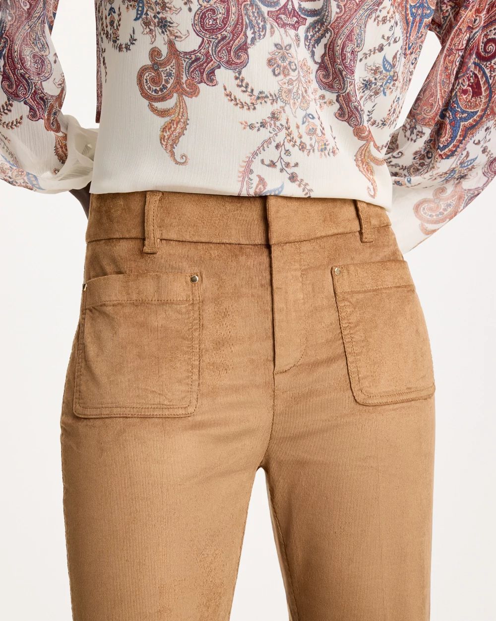 Emme Corduroy Bootcut Pants click to view larger image.