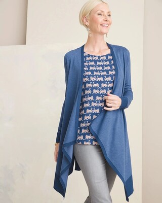 Drape-Front Cardigan