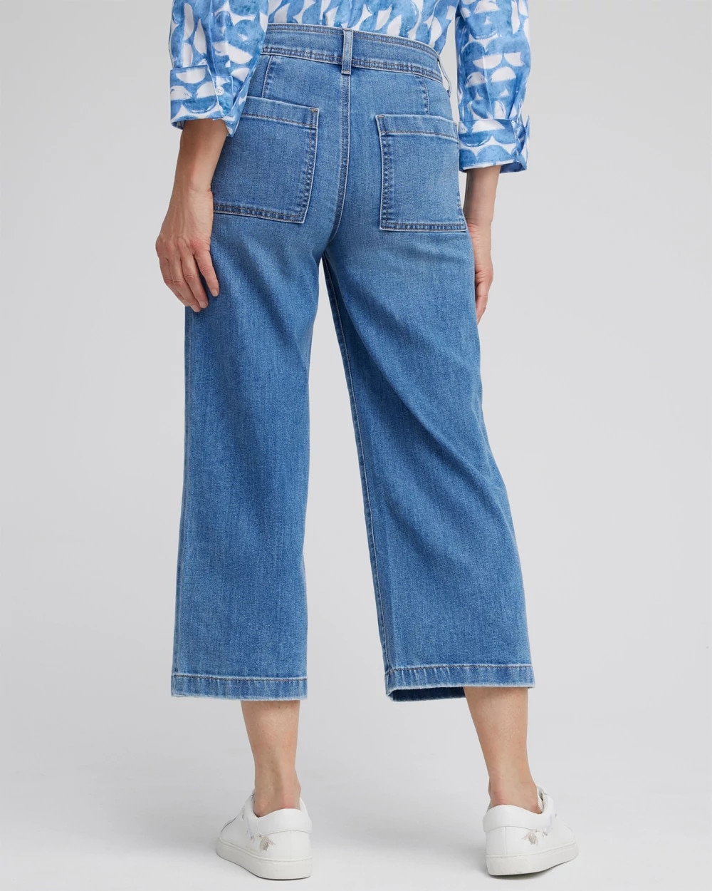 Cropped Wide Leg Jeans