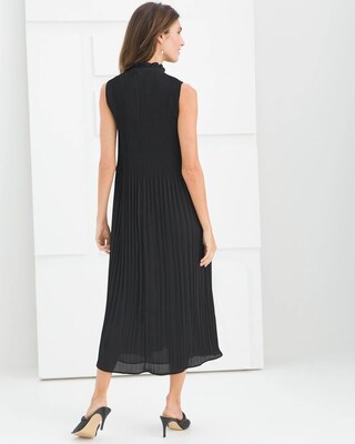 Black Label Crinkle High-Neck Dress