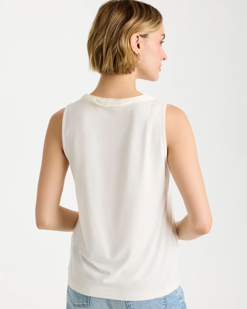 Jersey Satin Tank Top