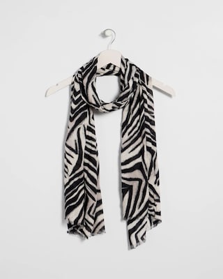 Zebra Animal Print Oblong Scarf