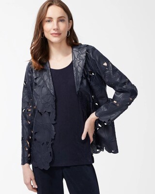 Travelers Collection Faux Leather Jacket