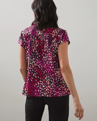 Zenergy Wavy Spots Cap-Sleeve Polo