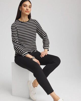 Zenergy® Scuba Striped Top click to view larger image.