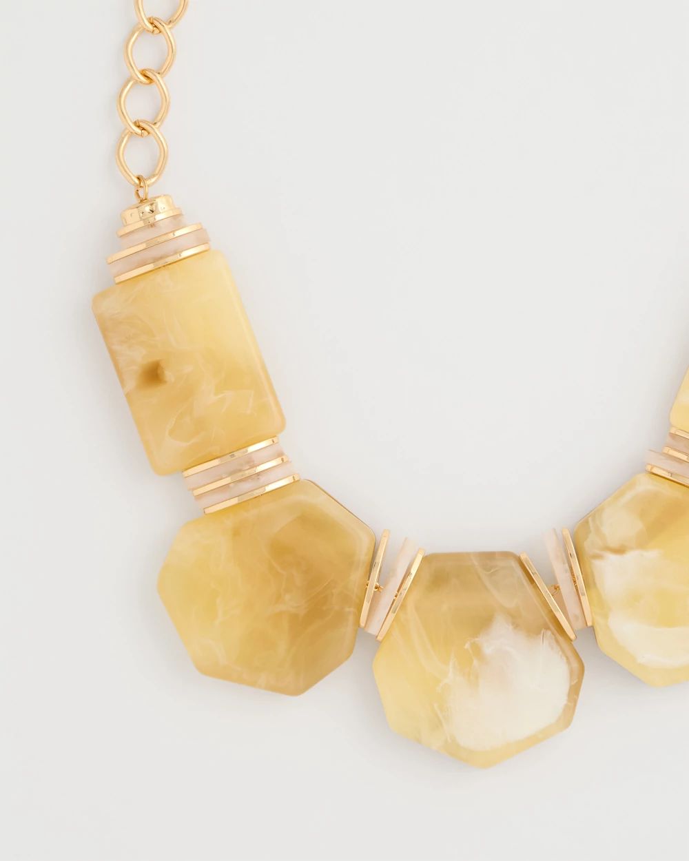 Chico's Originals Neutral Stone Bib Necklace click to view larger image.