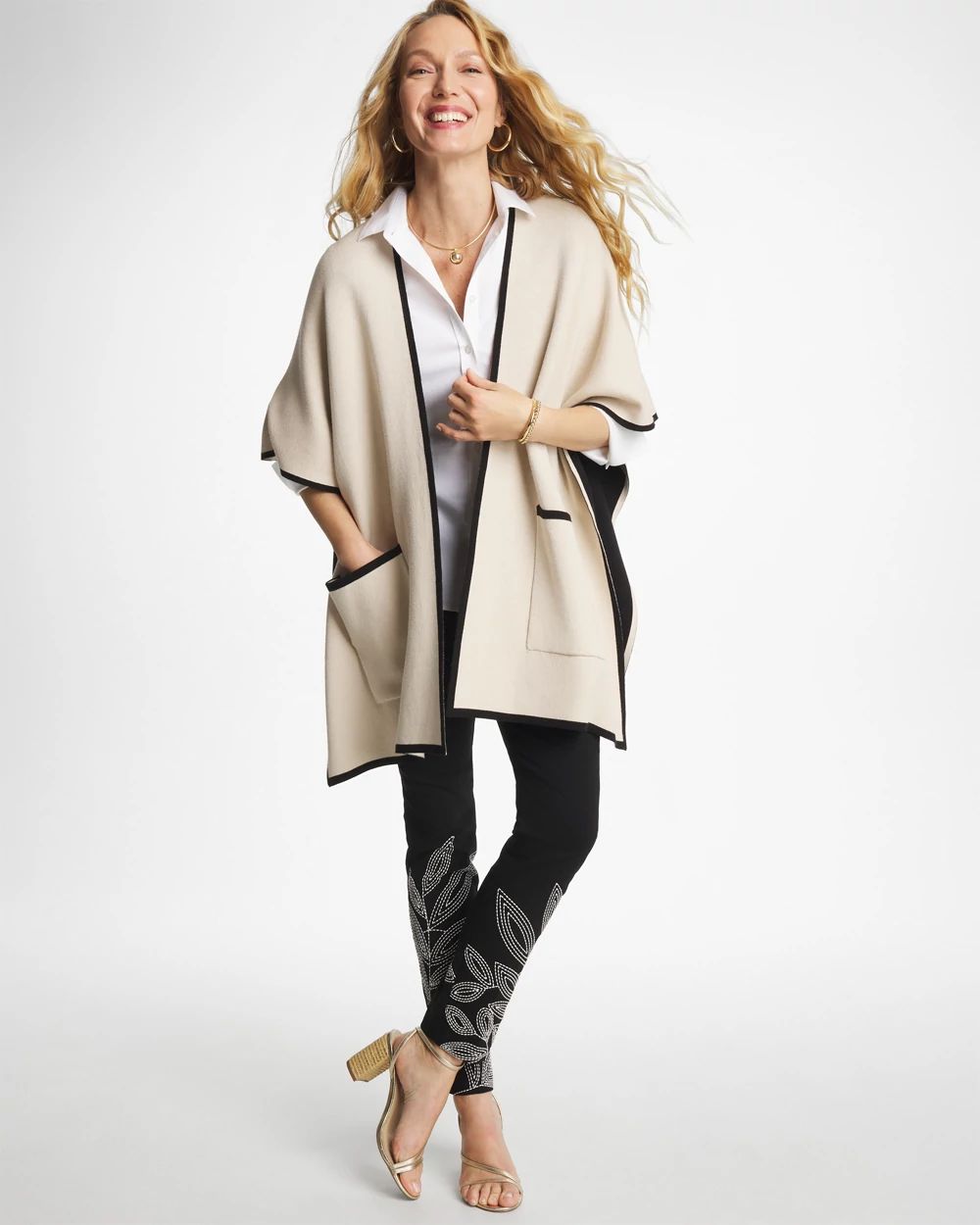 Tipped Tulip Patch Pocket Ruana