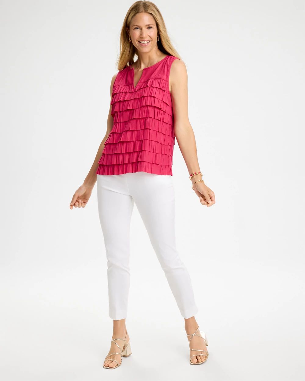 Sea Island Tiered Sleeveless Tank click to view larger image.
