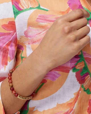 Orange Bar Stretch Bracelet