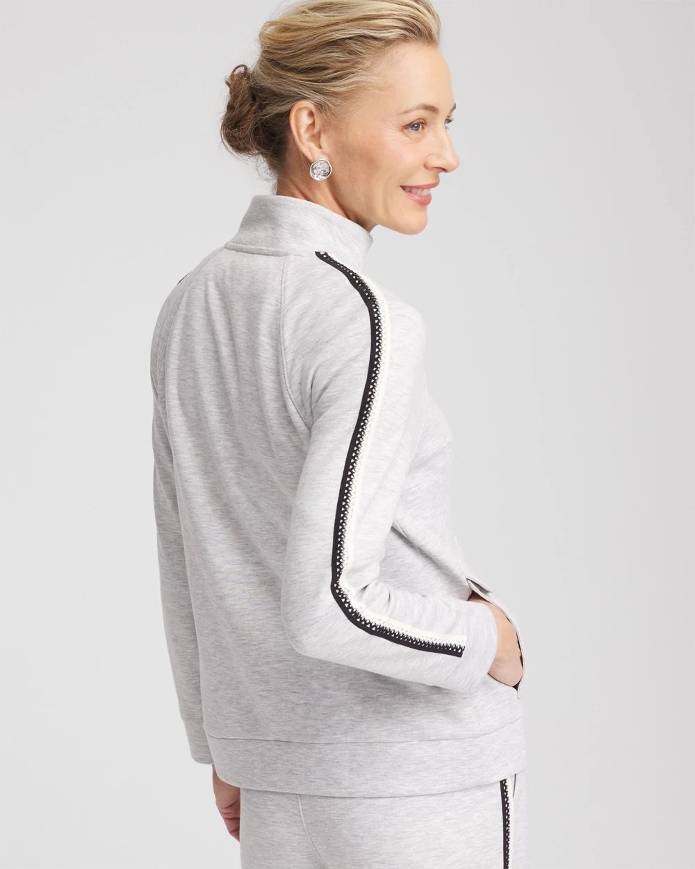 Zenergy® Double-Knit Lattice Trim Jacket