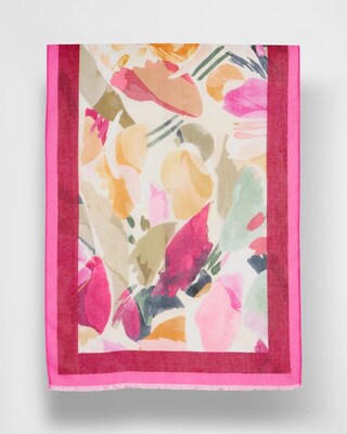 Floral Oblong Scarf click to view larger image.
