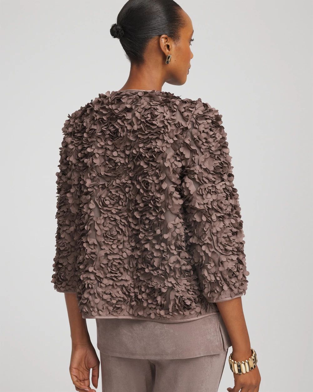 Travelers™ Collection Textured Rosette Jacket click to view larger image.