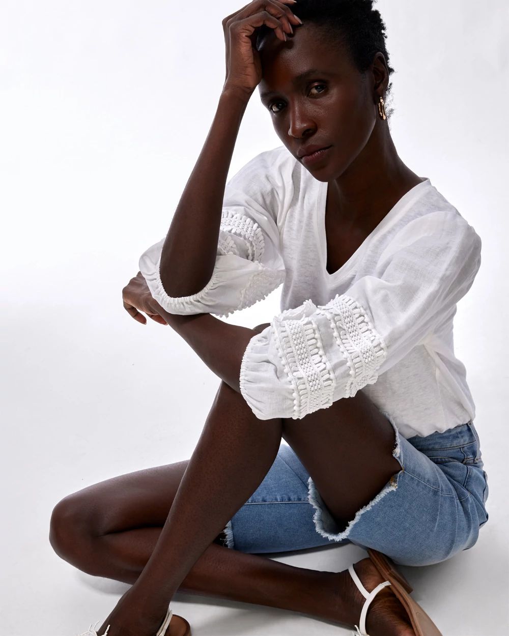 Girlfriend Fray Hem Shorts