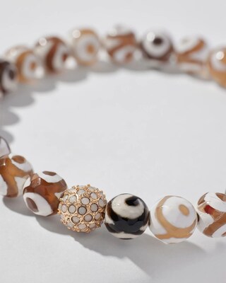 Brown Fireball Stretch Bracelet