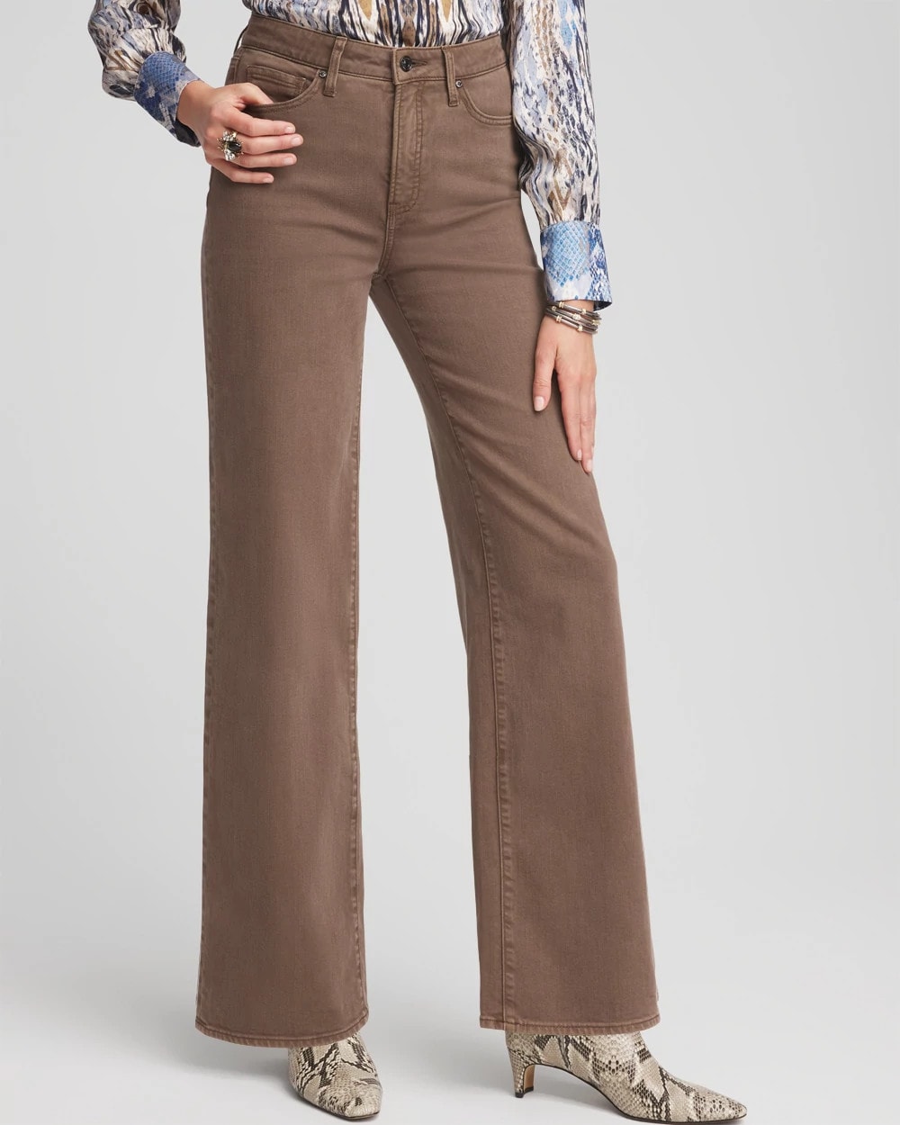 So Slimming® High Rise Wide Leg Jeans