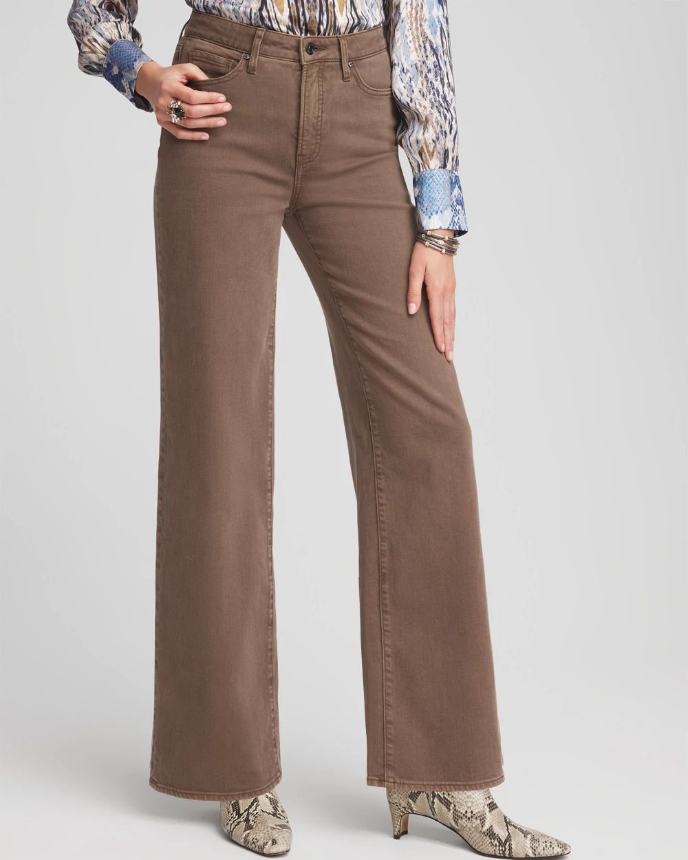 Petite High Rise Wide Leg Jeans