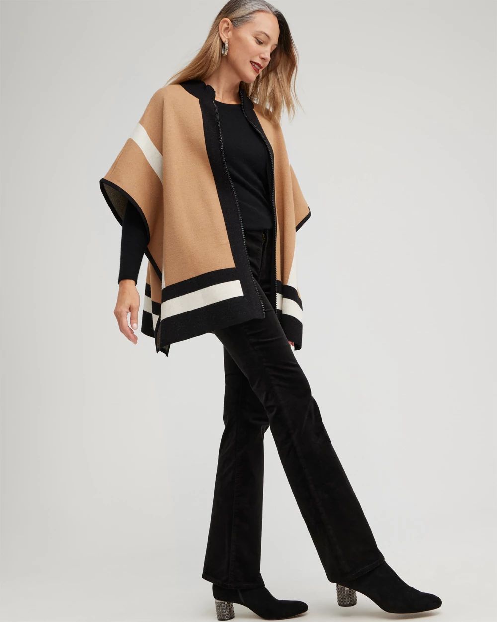 Colorblock Sweater Ruana