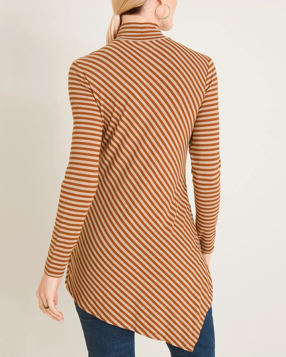Mock-Neck Asymmetrical-Hem Top