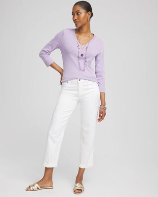 Everyday 3/4 Sleeve V-Neck Tee click to view larger image.