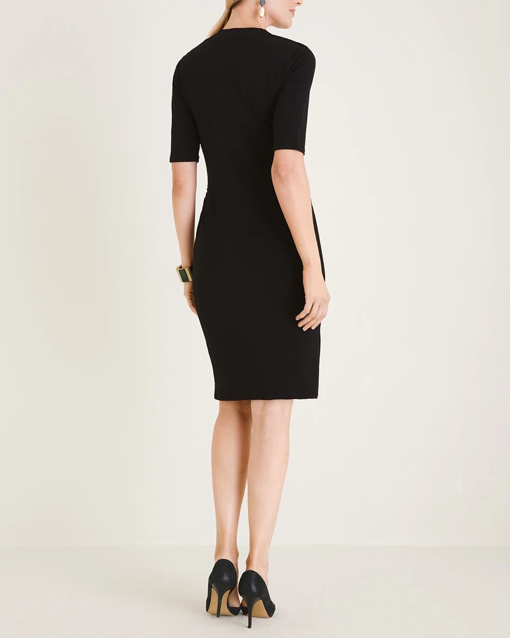 Drape-Neck Dress