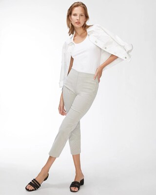 Linen-Blend Stretch Amelia Stripe Pants