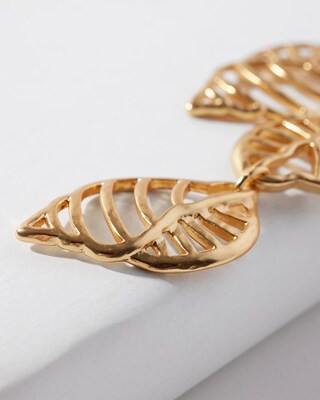 Shell Gold Tone Drop Earrings