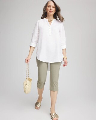 Brigitte™ Rivet Pull-On Capri Pants click to view larger image.