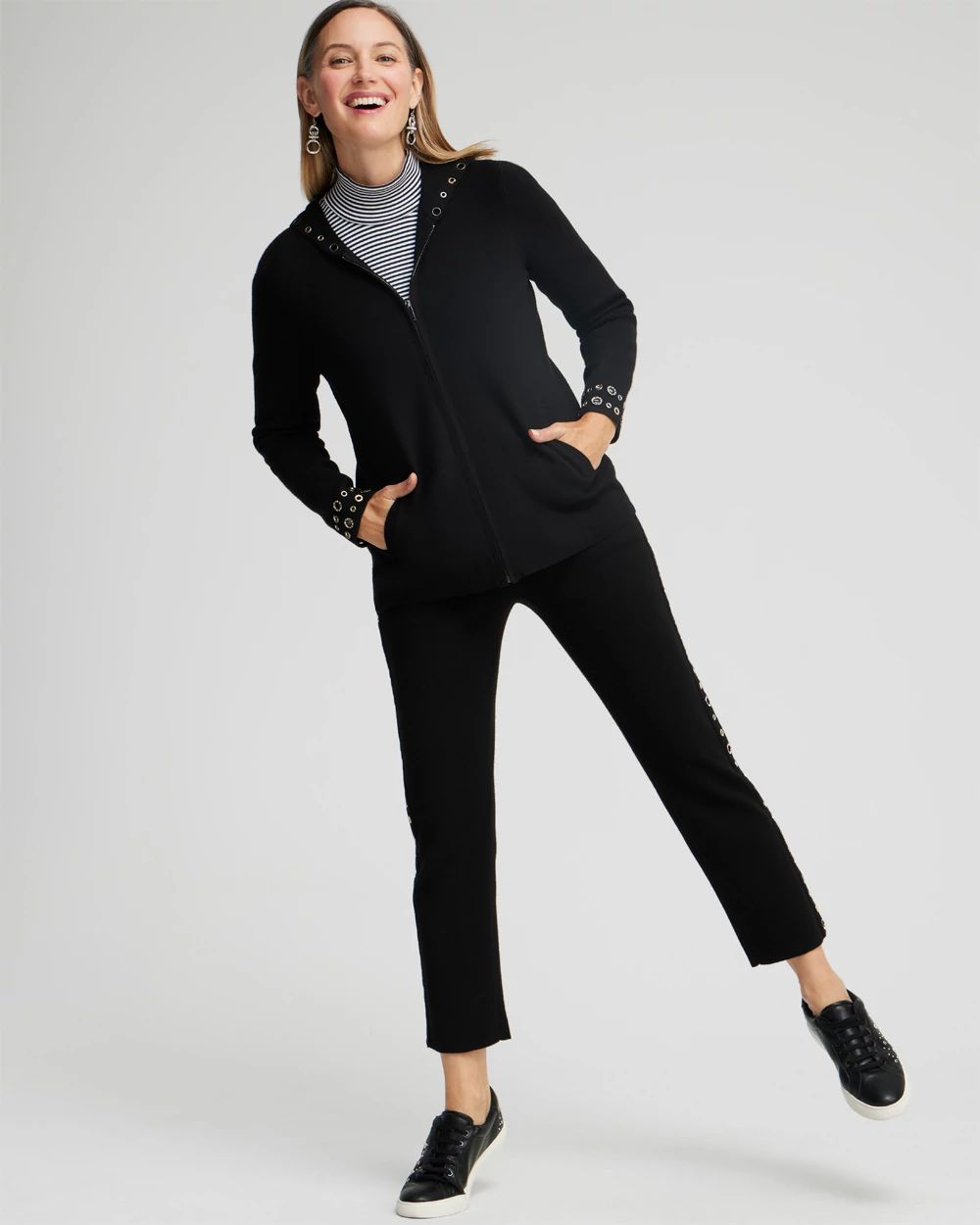 Zenergy Luxe® Cashmere Blend Grommet Cardigan