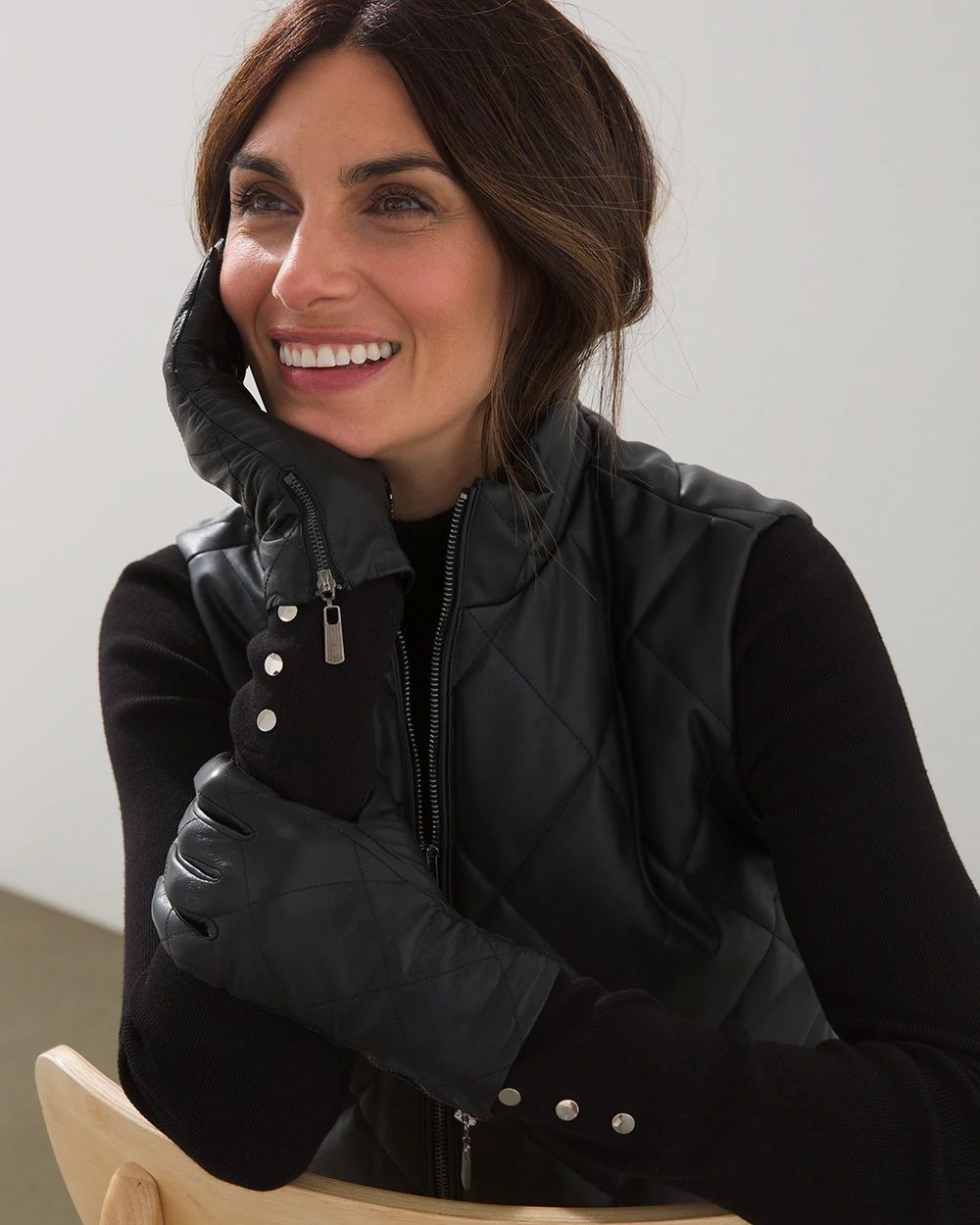 Black Leather Gloves