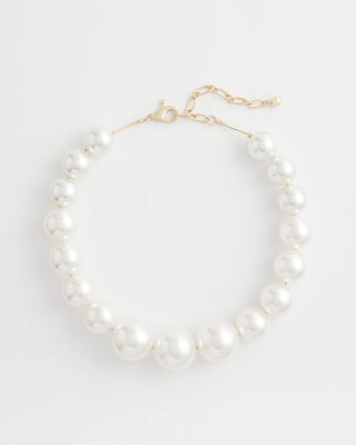 Large Pearl Collar Necklace
