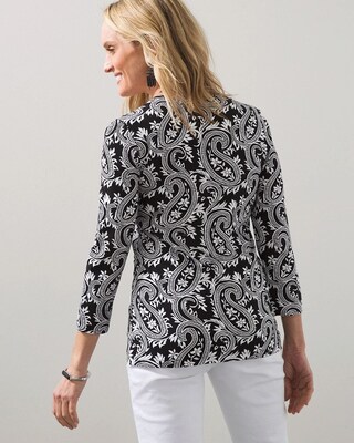Touch of Cool Paisley 3/4 Sleeve Tee