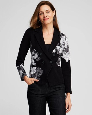 Floral Jacquard Jacket