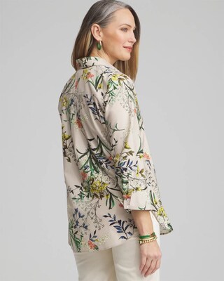 No Iron™ Stretch Wildflower 3/4 Sleeve Shirt
