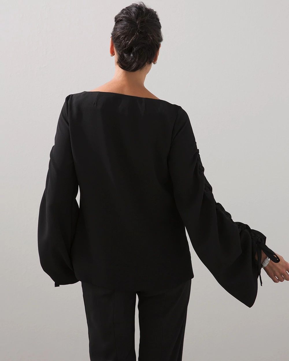 Black Label Ruched Detail Top