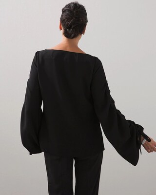 Black Label Ruched Detail Top