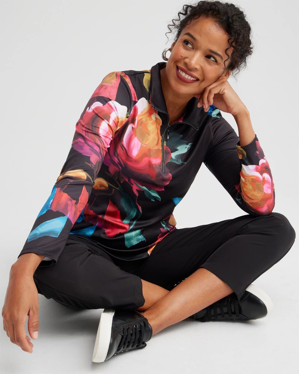 Zenergy UPF Floral Long Sleeve Top