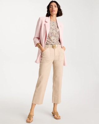 High Hem Straight Crop Pants click to view larger image.