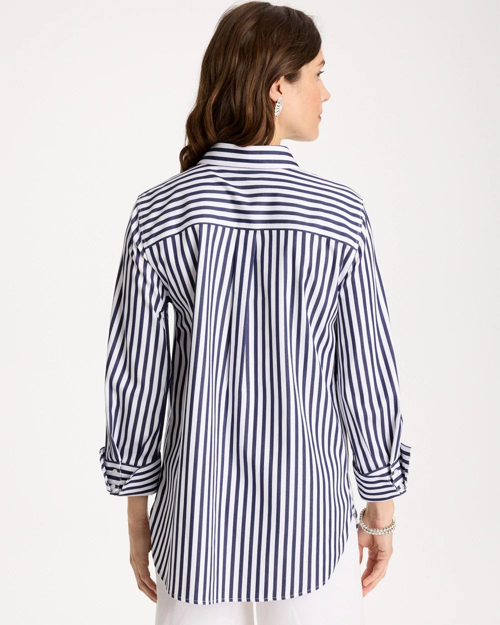 No Iron Stretch Striped Shirt